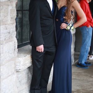 Navy Blue Prom Dress